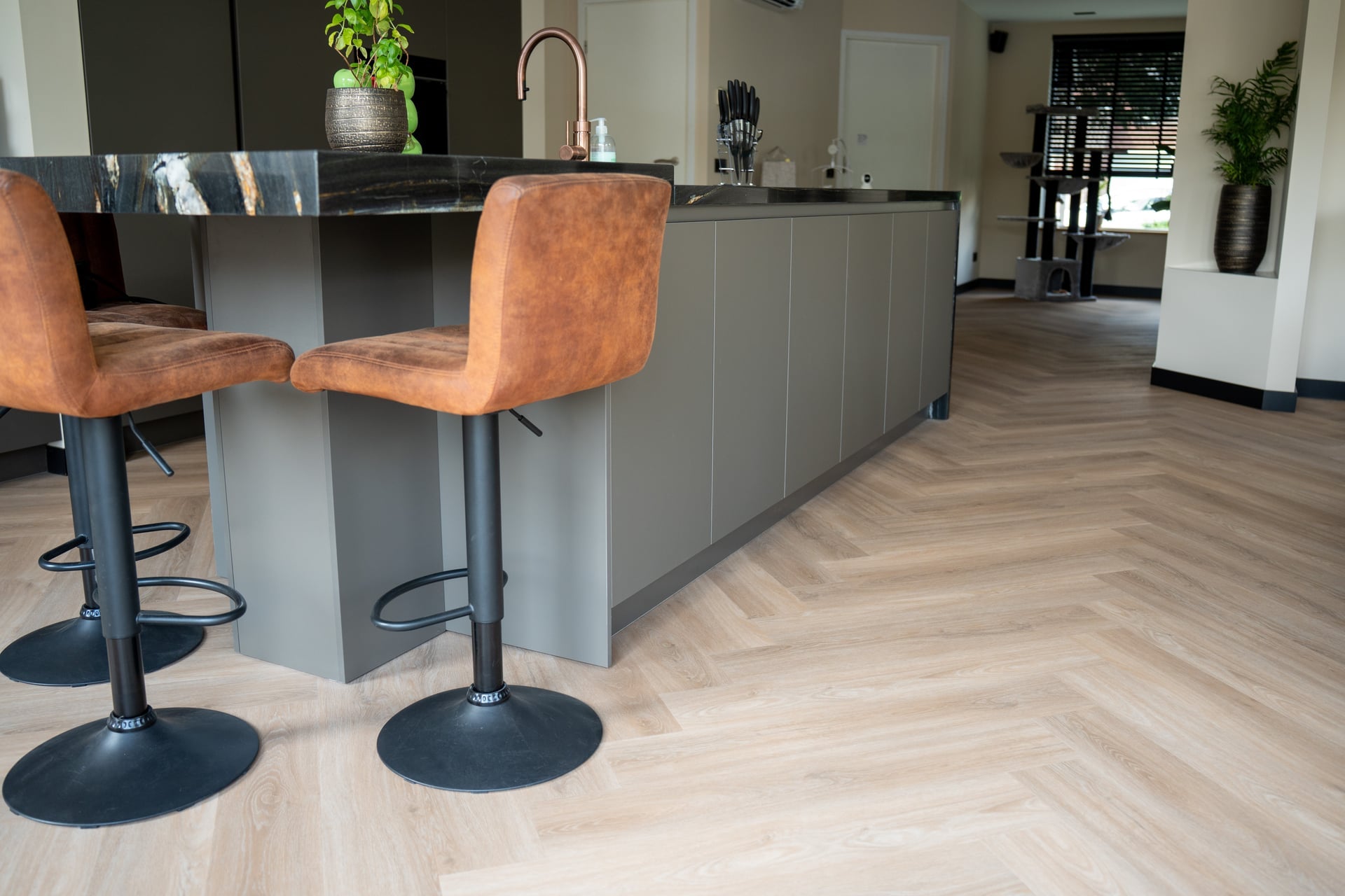 Solza Walvisgraat Plak PVC Como Crème - ULTRAMAT - SLZ-5021