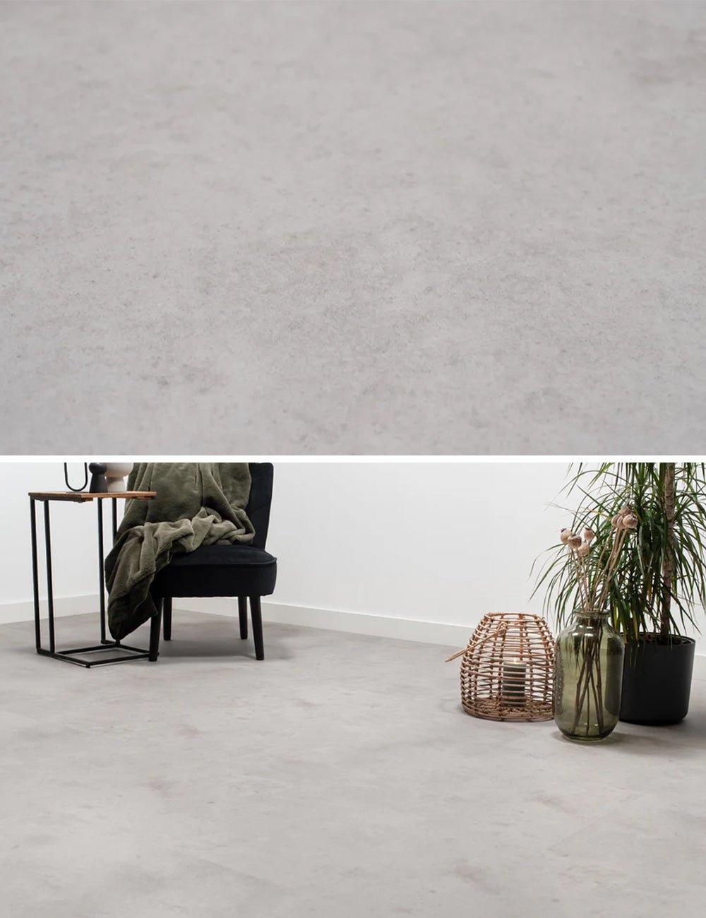 Floer Betonlook Lichtgrijs Tegel Click PVC FLR - 3805 - Solza.nl