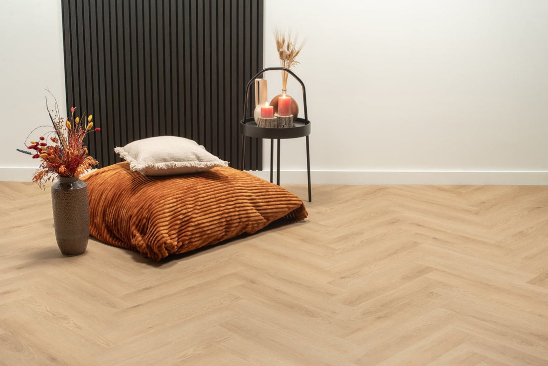 Floer Natuur Eiken Visgraat Click PVC FLR - 3933 - Solza.nl