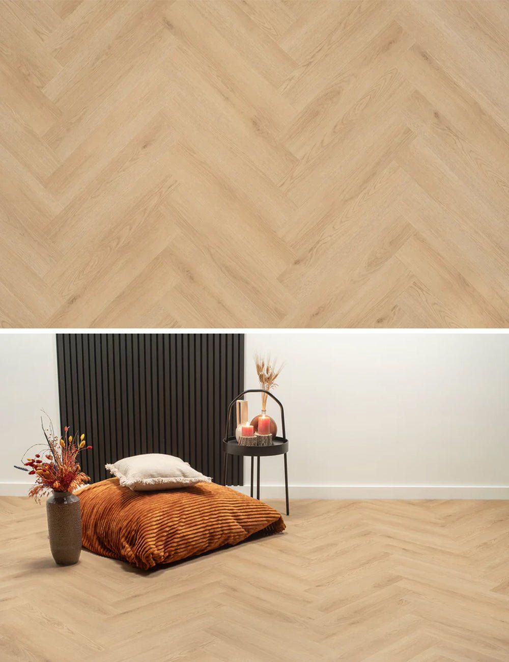 Floer Natuur Eiken Visgraat Click PVC FLR - 3933 - Solza.nl