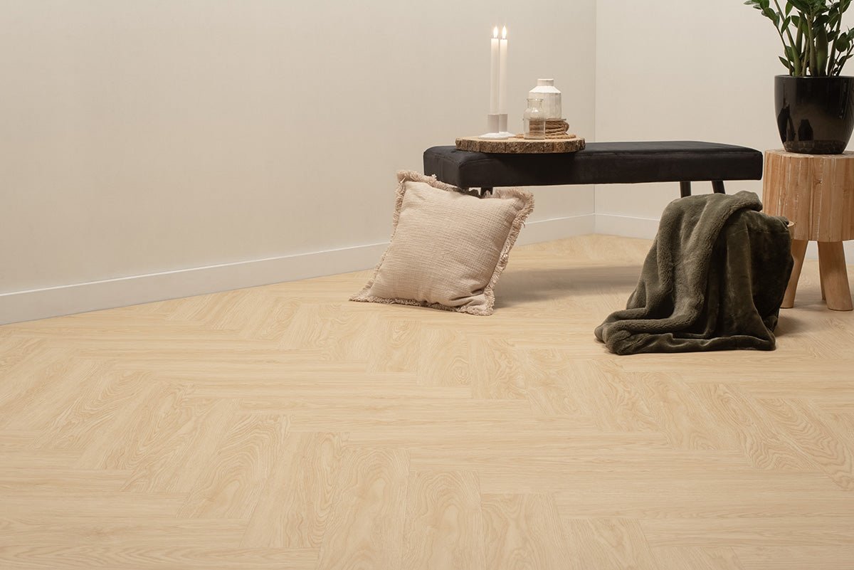 Floer Visgraat Click PVC Kingbeek Crème 3906 - Solza.nl