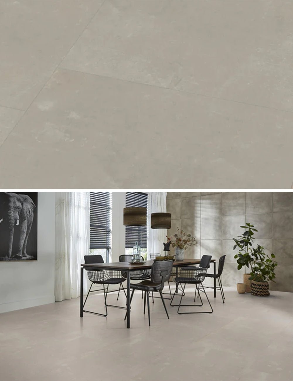Floorlife Click PVC Tegel Victoria Beige 6210 SRC - vierkant 61x61 cm - Solza.nl