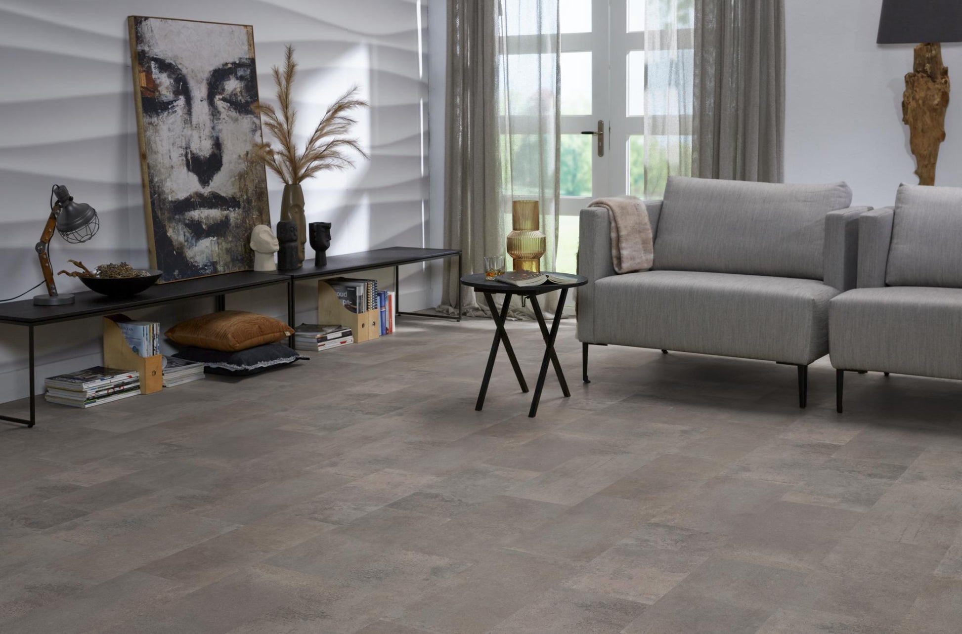 Floorlife Laminaat Tegel Madison Square Aqua Grijs - Tegel 60.4 x 28 cm - 5022640819