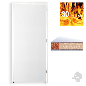 Austria DKC Brandwerend Sapeli Brandw. 30 Min. SA/S200 67x114mm – Binnendeur Wit - Solza.nl