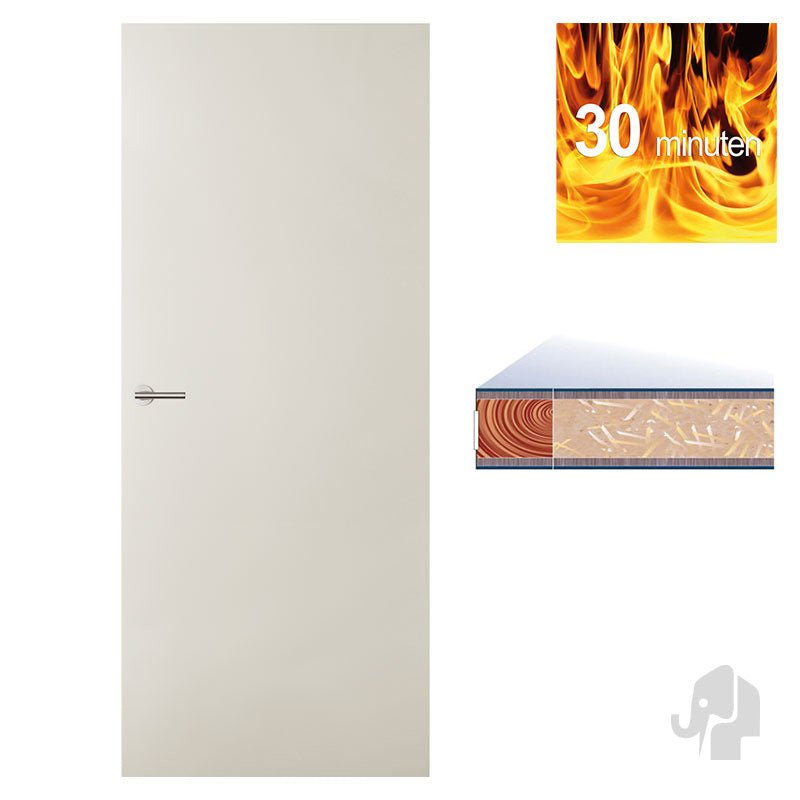 Austria Boarddeuren Brandwerend 30 Min. EN-1634 – Binnendeur Wit - Solza.nl