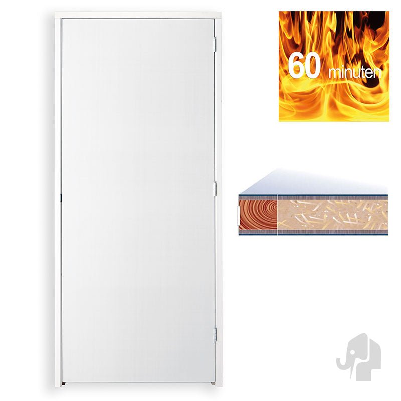 Austria DKC Brandwerend Sapeli 60 Min. 67x114mm – Binnendeur Wit - Solza.nl