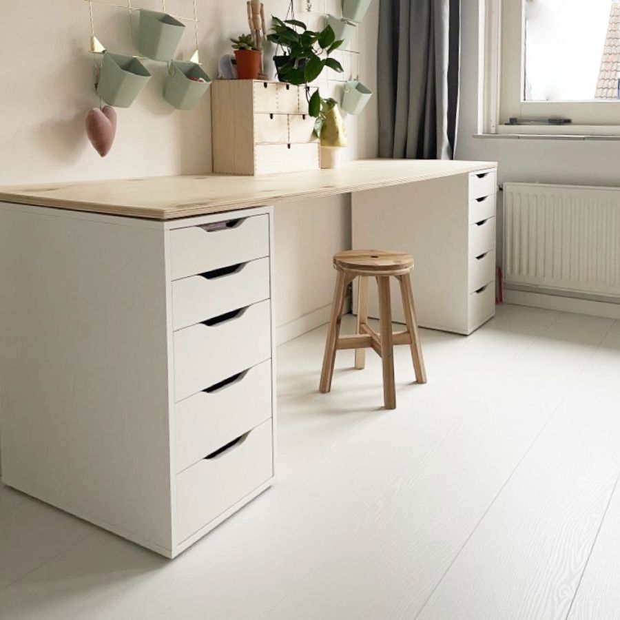 Douwes Dekker Brede Plank Koriander Laminaat - Sympathiek - 05038 - Wit - Solza.nl