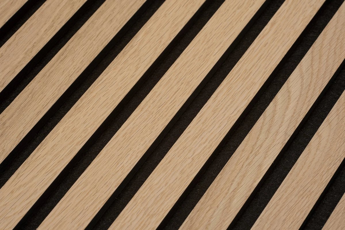 Floer Akupanel Wandpanelen Beige Eiken - 240 x 60 cm - Akoestische Panelen - Solza.nl
