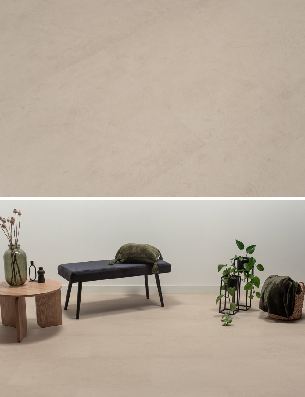 Floer Betonlook Beige Tegel Click PVC FLR - 3800 - Solza.nl
