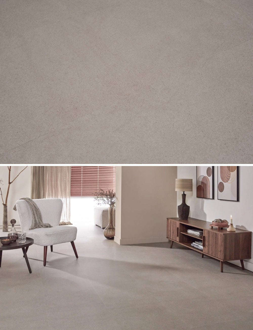 Floer Betonlook Greige Tegel Click PVC FLR - 3804 - Solza.nl