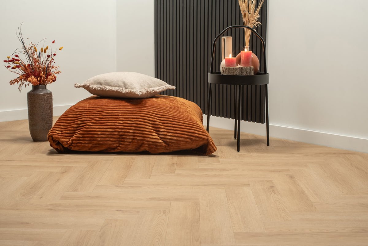 Floer Natuur Eiken Visgraat Click PVC FLR - 3933 - Solza.nl