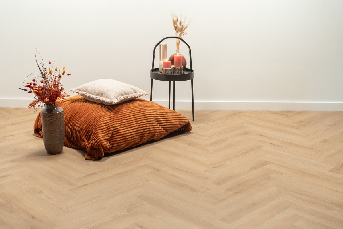 Floer Natuur Eiken Visgraat Click PVC FLR - 3933 - Solza.nl