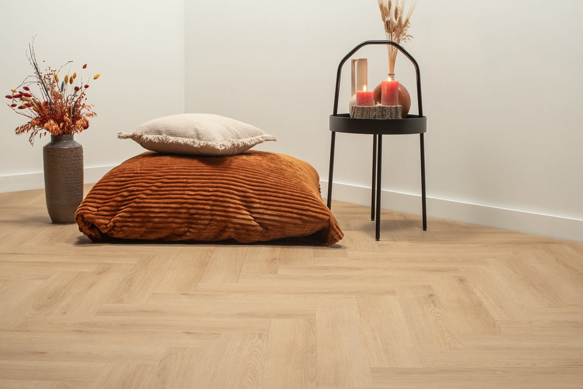 Floer Natuur Eiken Visgraat Click PVC FLR - 3933 - Solza.nl