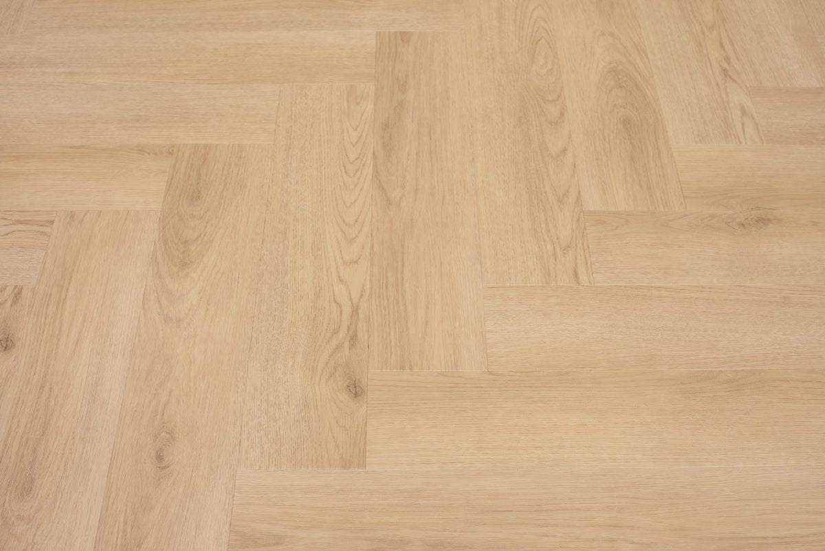 Floer Visgraat PVC Natuur Eiken FLR-3513 MEGAMAT - Bryde Bruin Visgraat