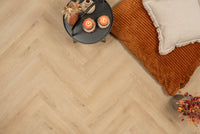 Floer Visgraat PVC Natuur Eiken FLR-3513 MEGAMAT - Bryde Bruin Visgraat