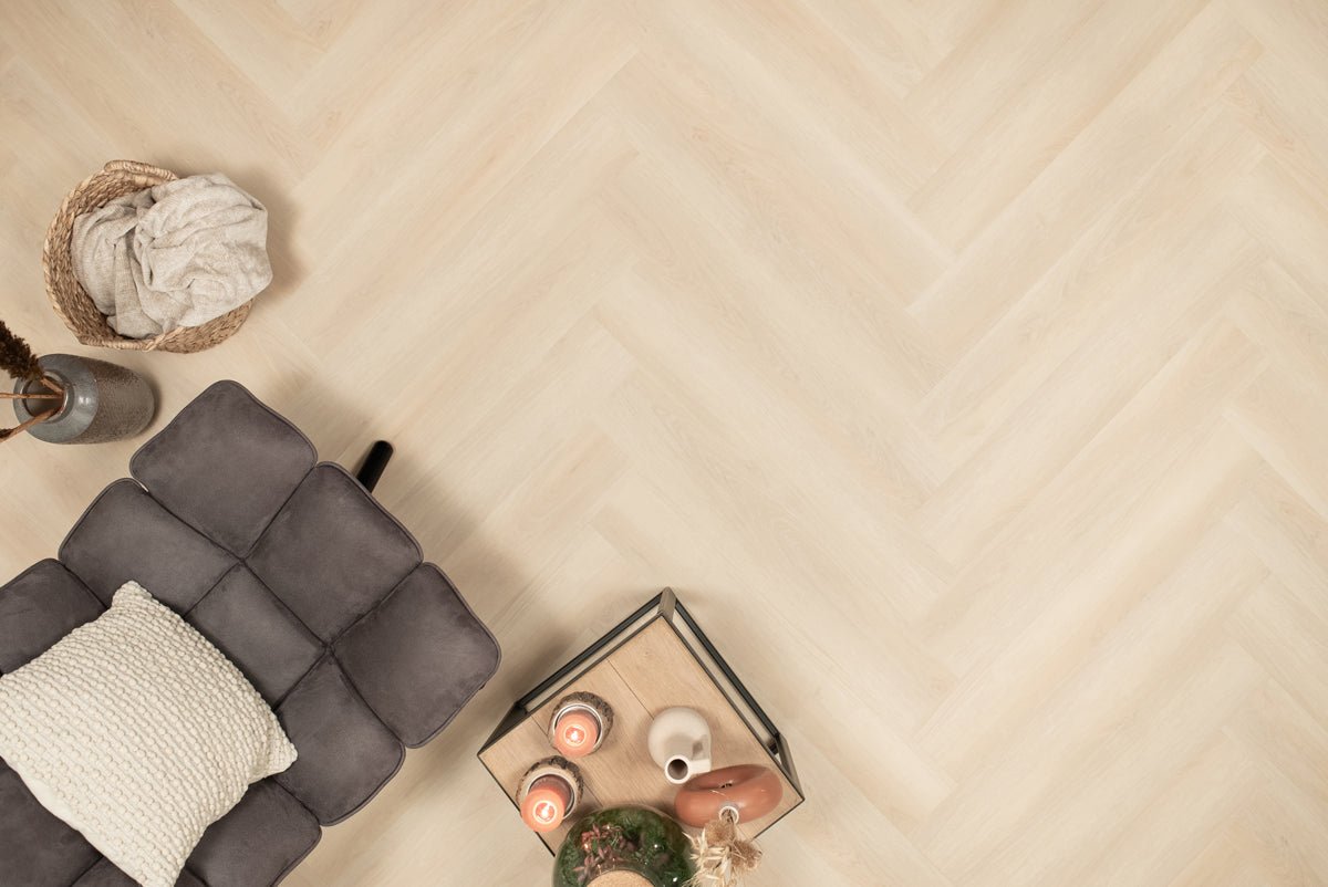 Floer Walvisgraat Click PVC Balein Beige FLR-3910 - MEGAMAT