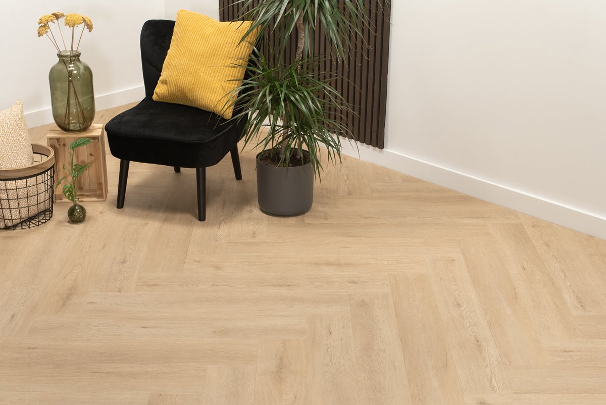 Floer Walvisgraat Click PVC Gaia Grijsbeige FLR-3915 - MEGAMAT