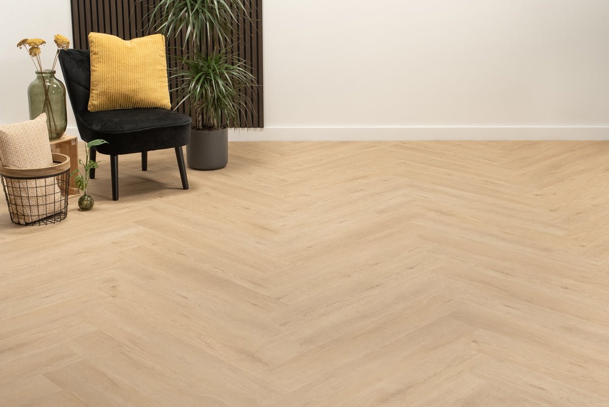 Floer Walvisgraat Click PVC Gaia Grijsbeige FLR-3915 - MEGAMAT