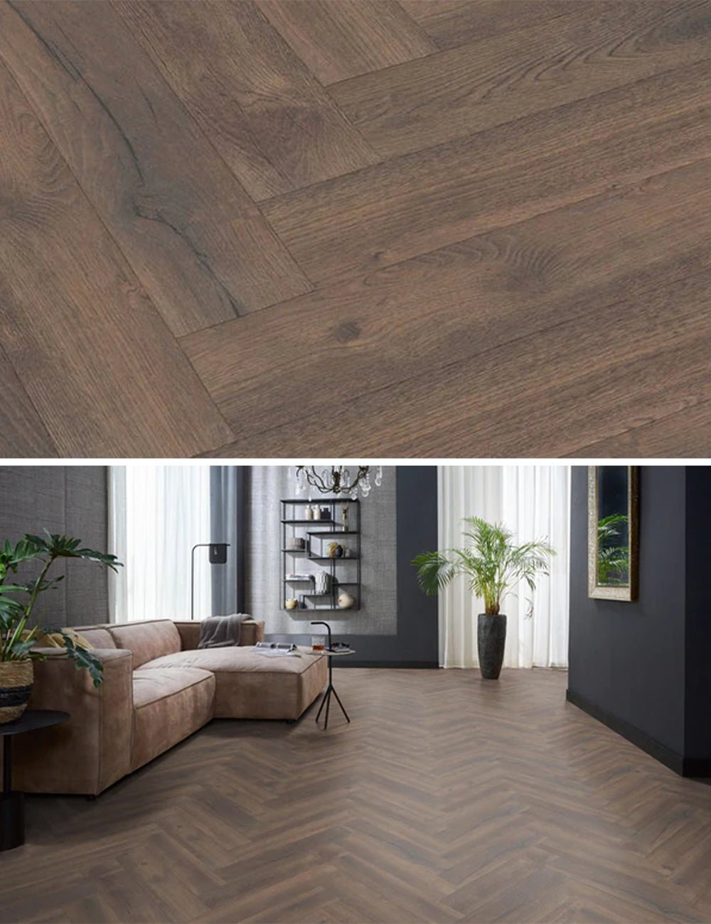 Ambiant Marquant Eiken Donker Gerookt Visgraat Laminaat