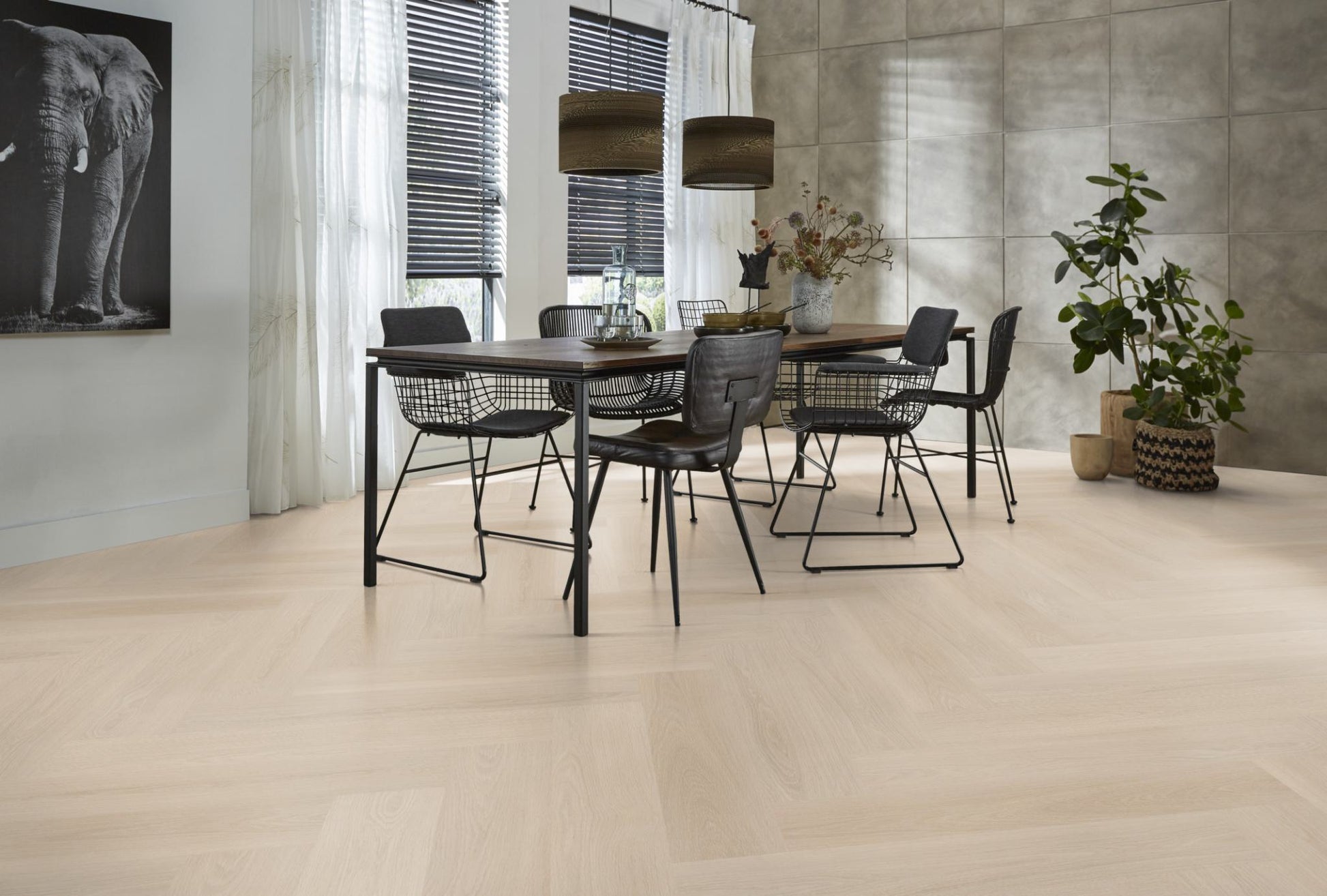 Floorlife YUP XL Brentford Beige Walvisgraat EVC - Click PVC SRC - 7051200119 - Solza.nl
