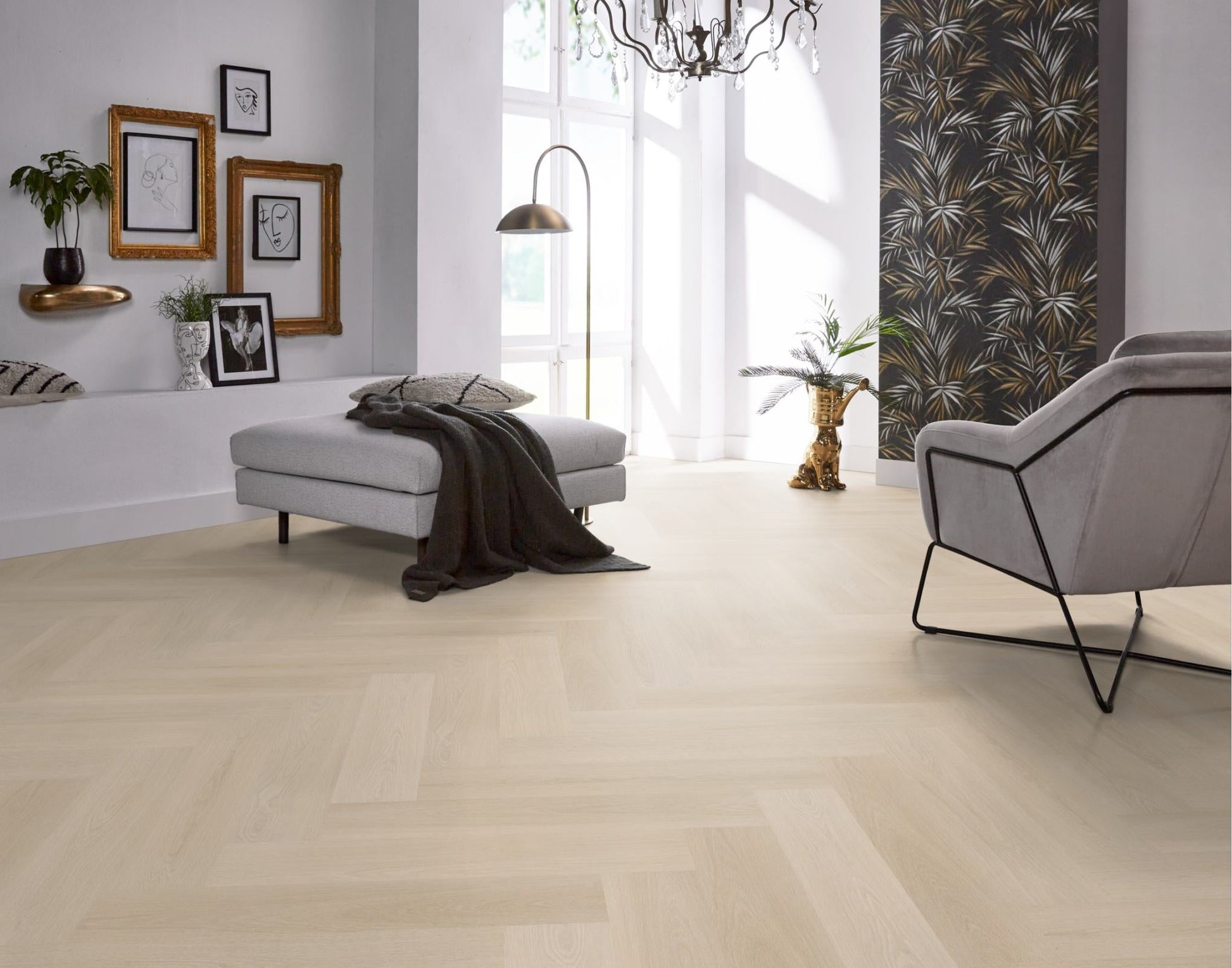 Floorlife YUP XL Brentford Beige Walvisgraat EVC - Click PVC SRC - 7051200119 - Solza.nl