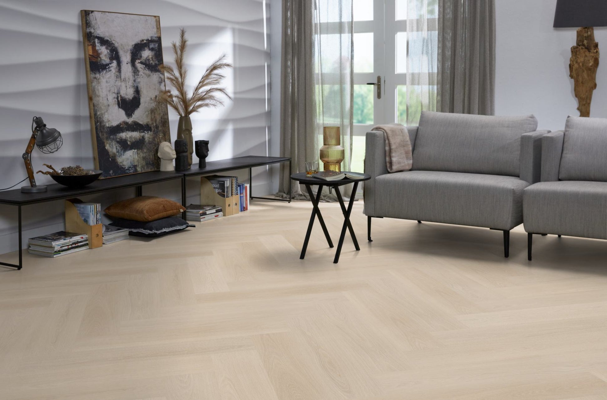 Floorlife YUP XL Brentford Beige Walvisgraat EVC - Click PVC SRC - 7051200119 - Solza.nl