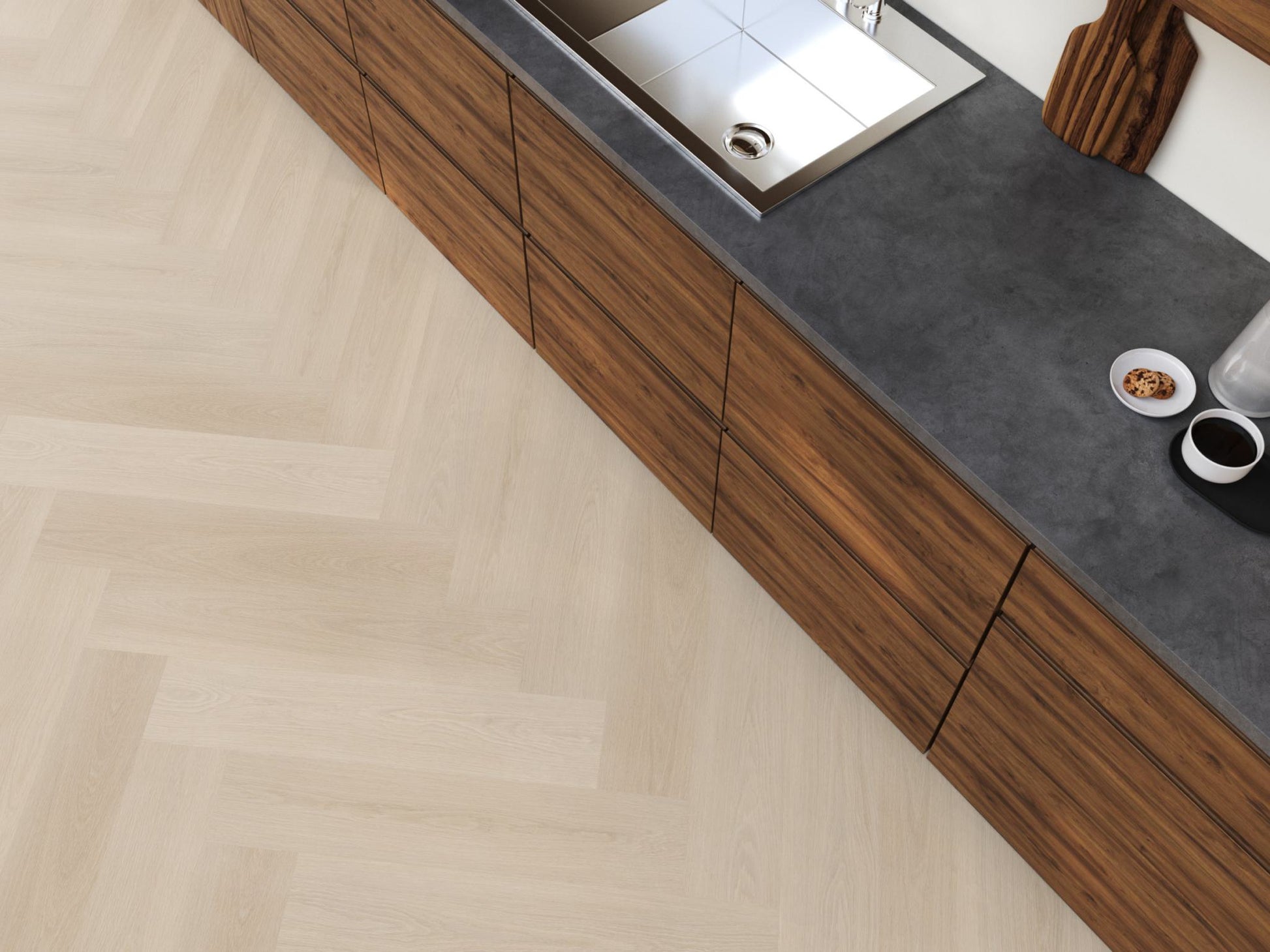 Floorlife YUP XL Brentford Beige Walvisgraat EVC - Click PVC SRC - 7051200119 - Solza.nl