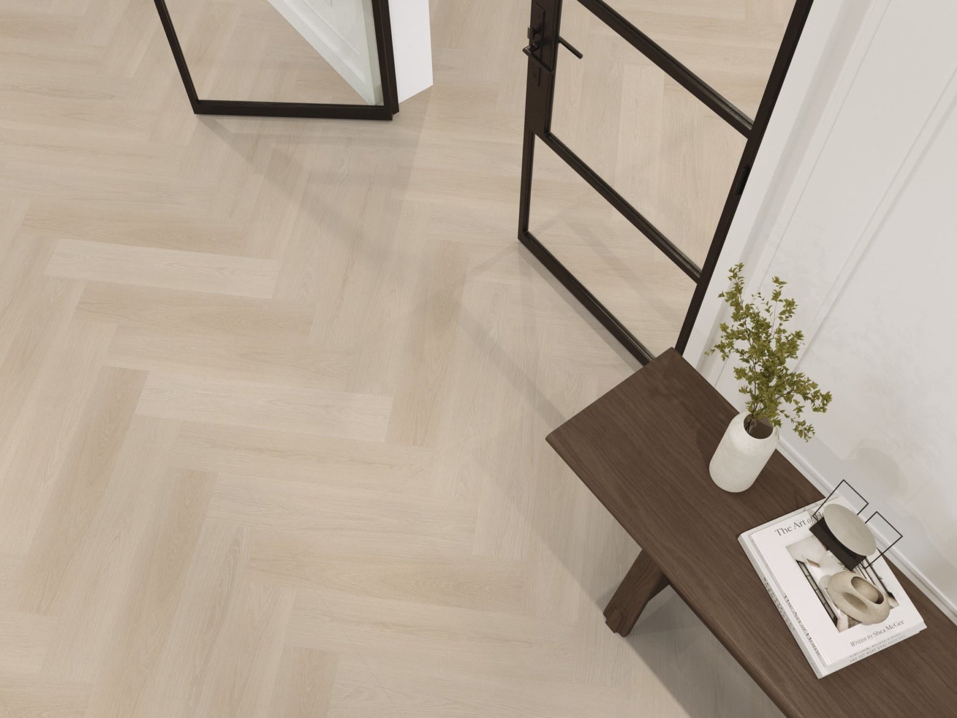 Floorlife YUP XL Brentford Beige Walvisgraat EVC - Dryback PVC - 7050100119 - Solza.nl