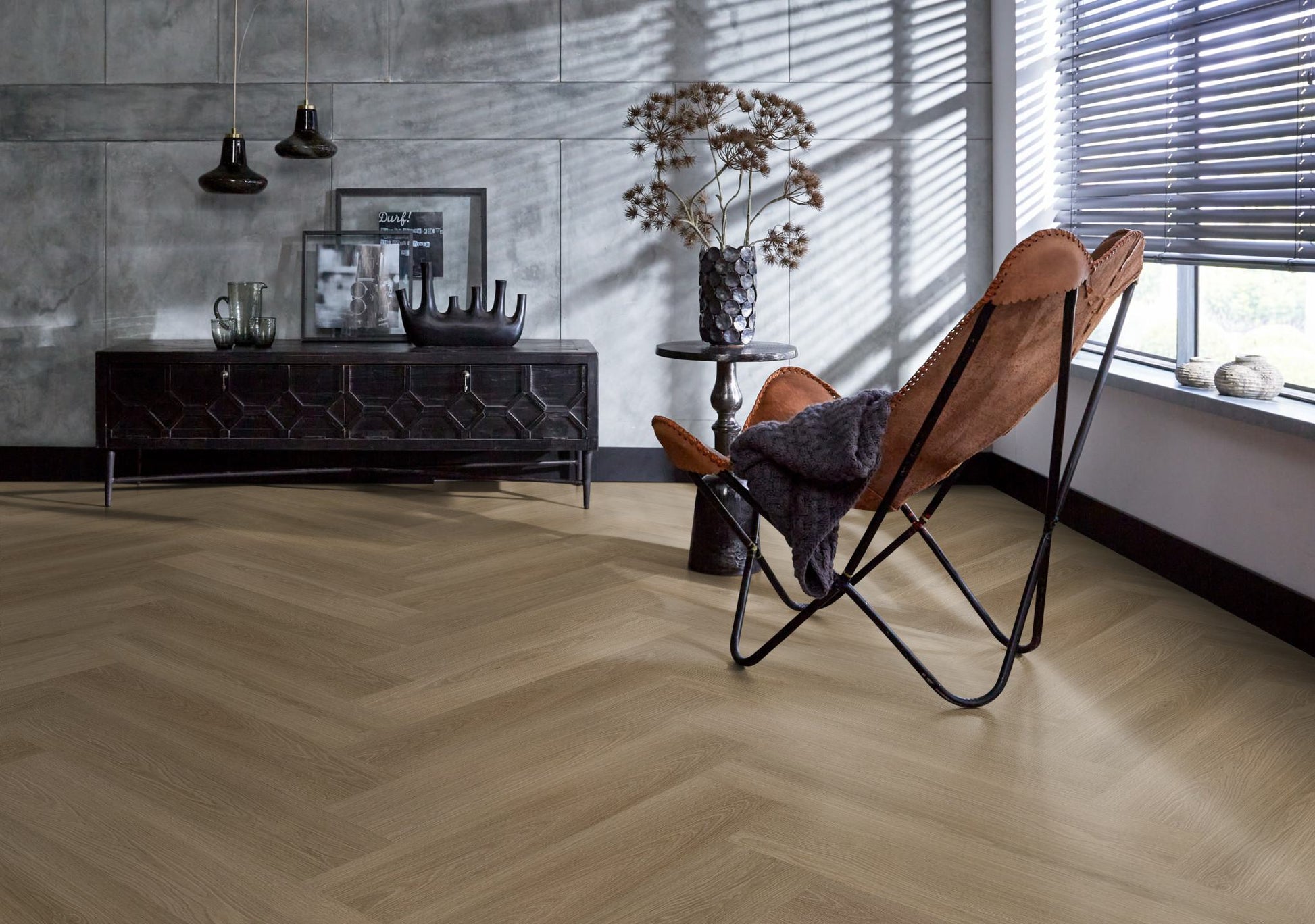 Floorlife YUP XL Brentford Dark Oak Walvisgraat EVC - Click PVC SRC - 7051200419 - Solza.nl