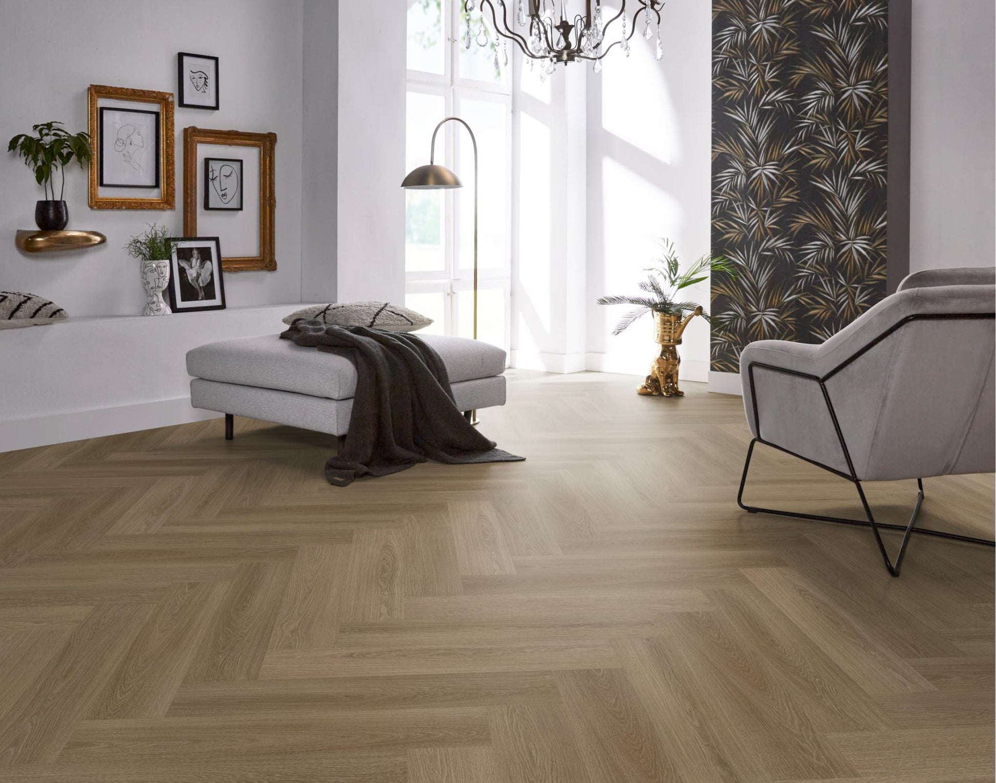 Floorlife YUP XL Brentford Dark Oak Walvisgraat EVC - Click PVC SRC - 7051200419 - Solza.nl