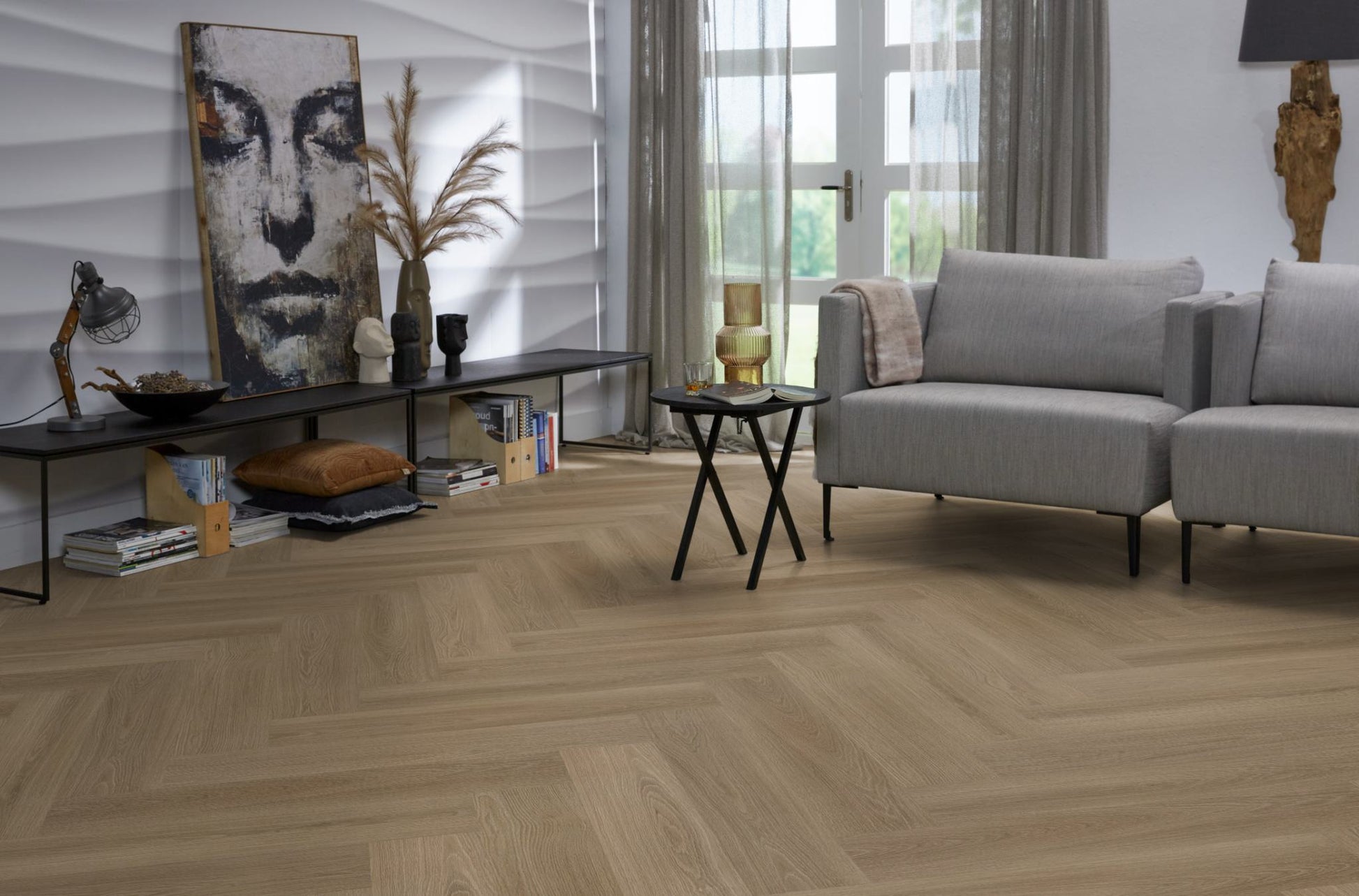 Floorlife YUP XL Brentford Dark Oak Walvisgraat EVC - Click PVC SRC - 7051200419 - Solza.nl