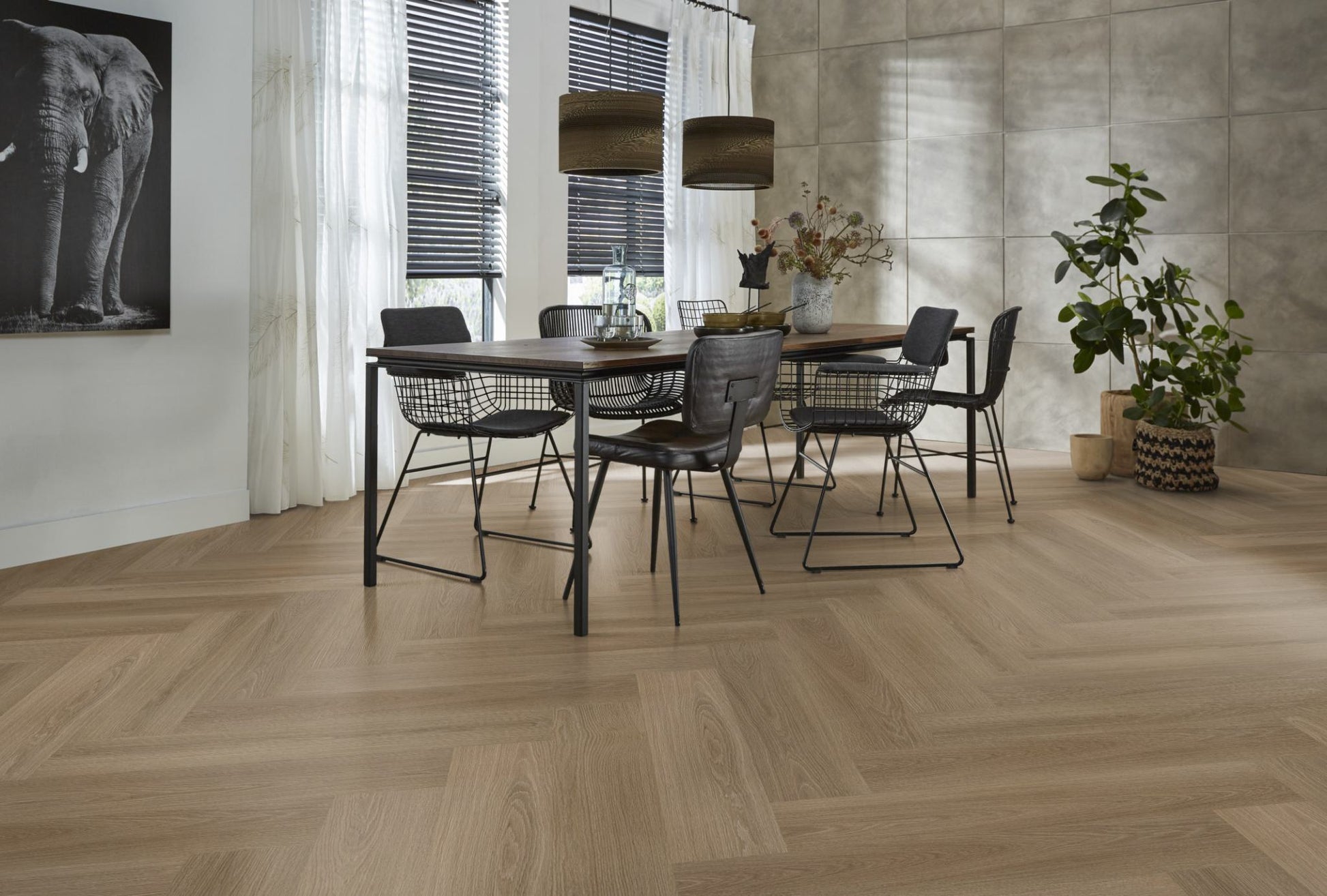 Floorlife YUP XL Brentford Dark Oak Walvisgraat EVC - Click PVC SRC - 7051200419 - Solza.nl