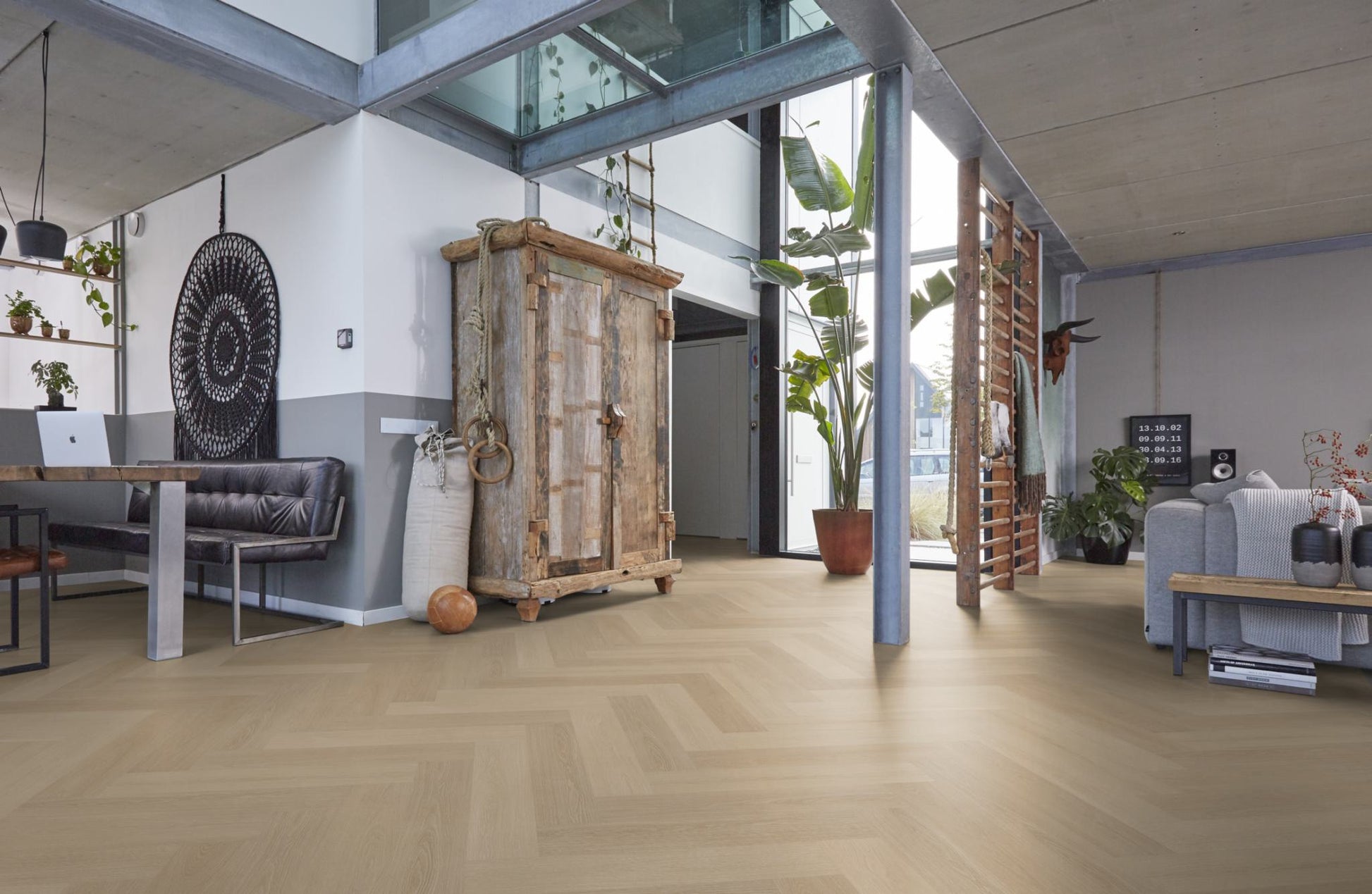 Floorlife YUP XL Brentford Natural Walvisgraat EVC - Click PVC SRC - 7051200219 - Solza.nl