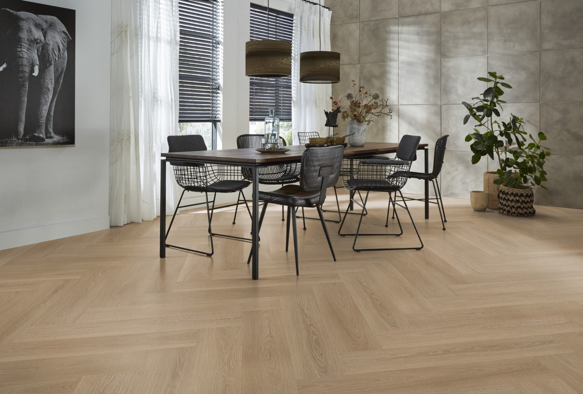 Floorlife YUP XL Brentford Warm Oak Walvisgraat EVC - Click PVC SRC - 7051200319 - Solza.nl