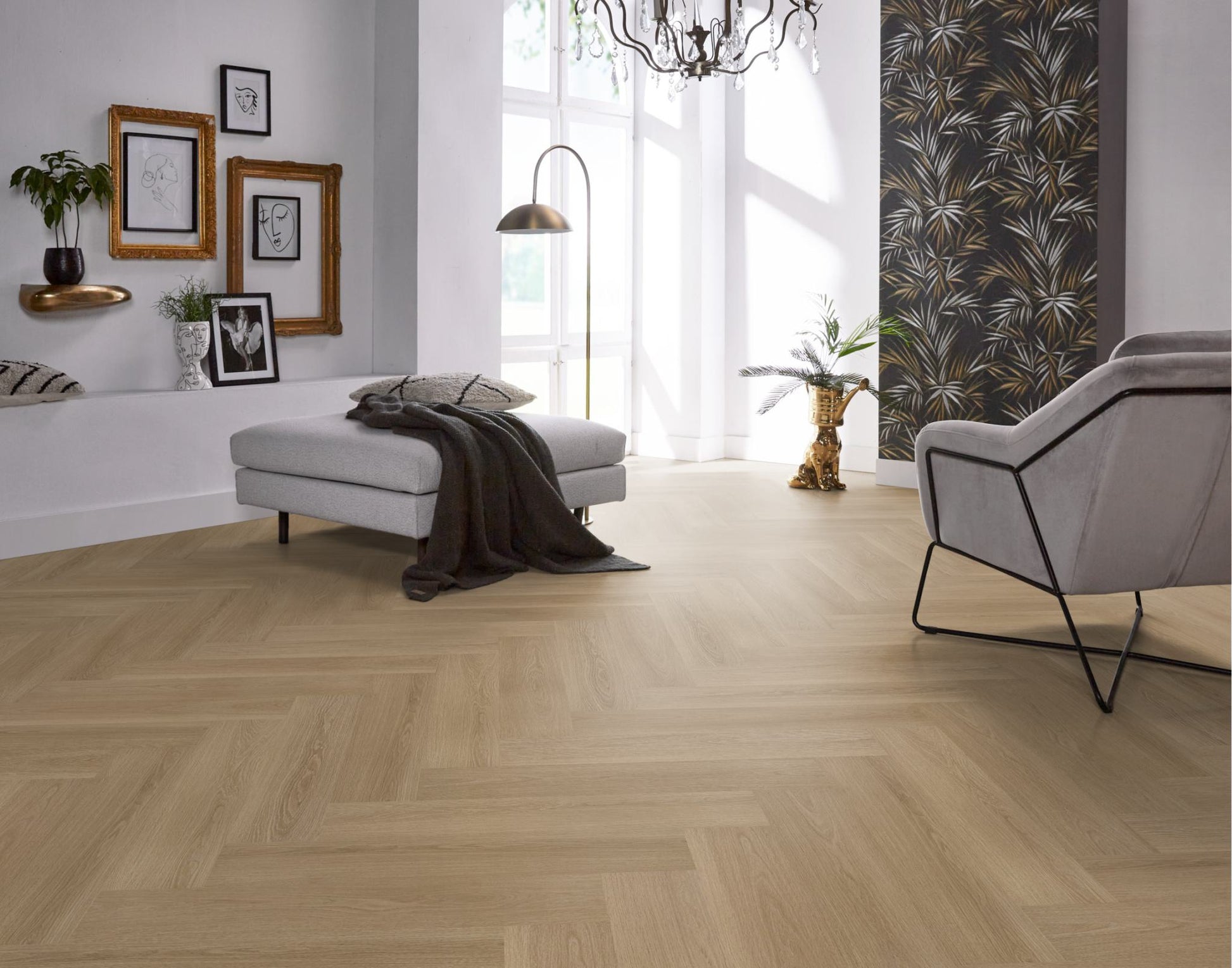 Floorlife YUP XL Brentford Warm Oak Walvisgraat EVC - Click PVC SRC - 7051200319 - Solza.nl