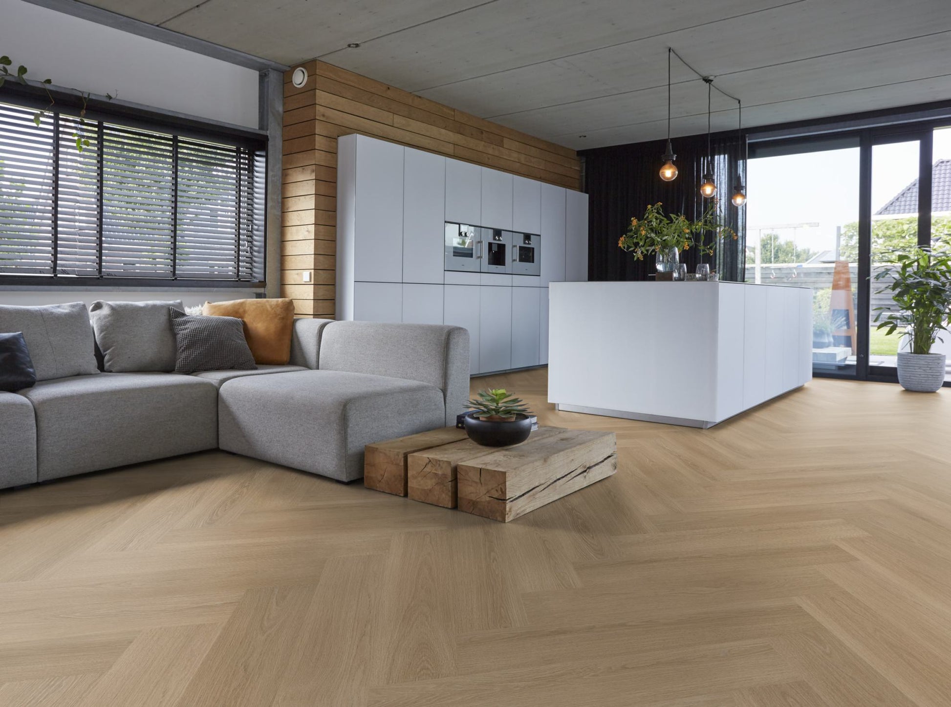 Floorlife YUP XL Brentford Warm Oak Walvisgraat EVC - Click PVC SRC - 7051200319 - Solza.nl