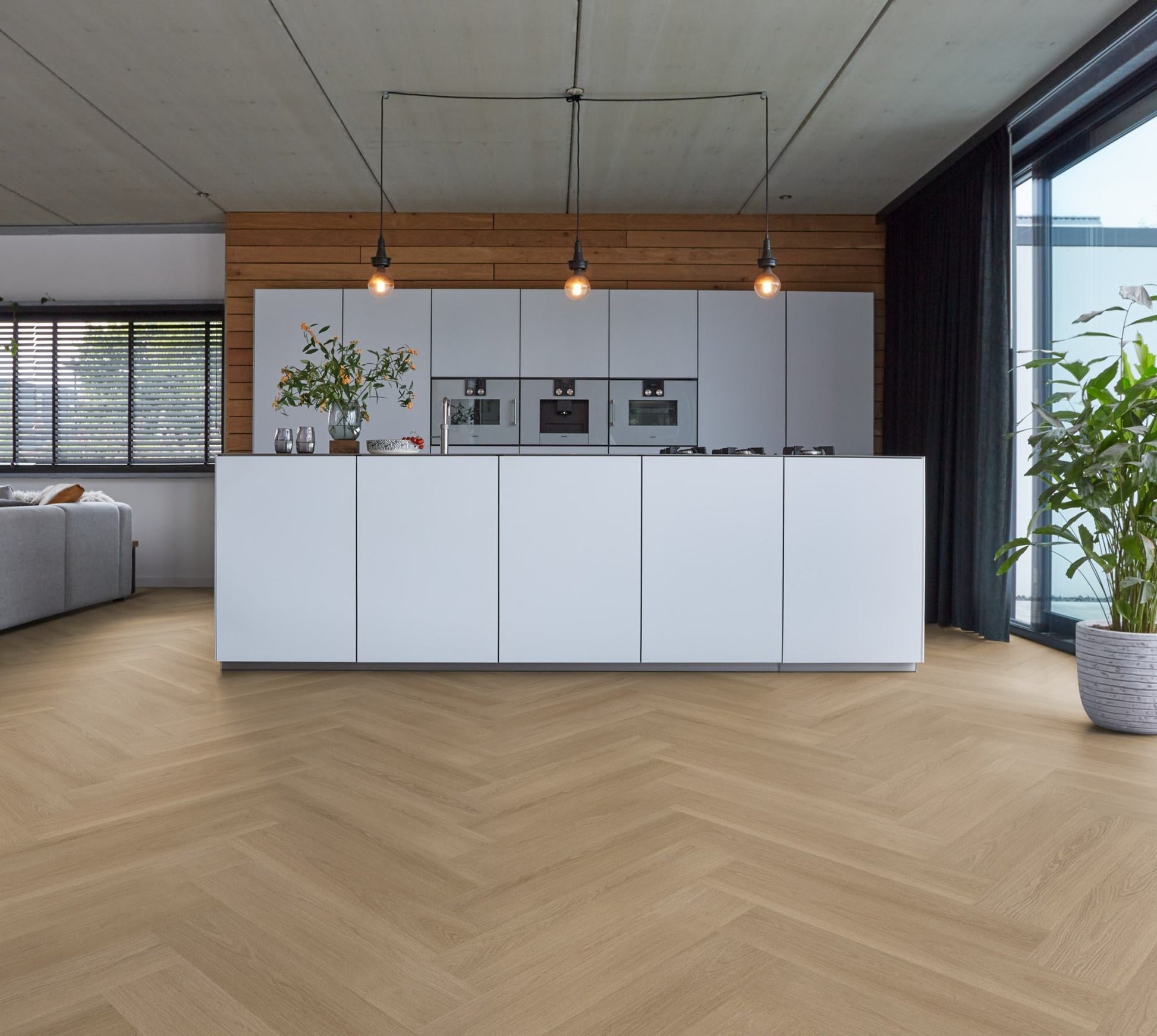 Floorlife YUP XL Brentford Warm Oak Walvisgraat EVC - Dryback PVC - 7050100319 - Solza.nl