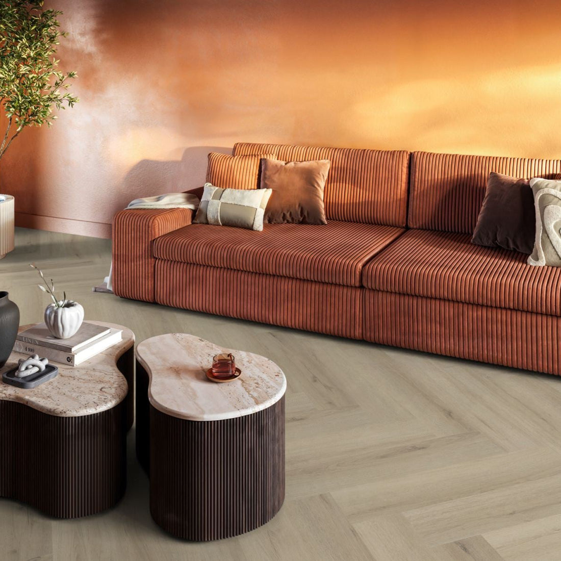 Floorlife YUP XL Greenford Beige Walvisgraat Click PVC - SRC - 6081201219 - Solza.nl