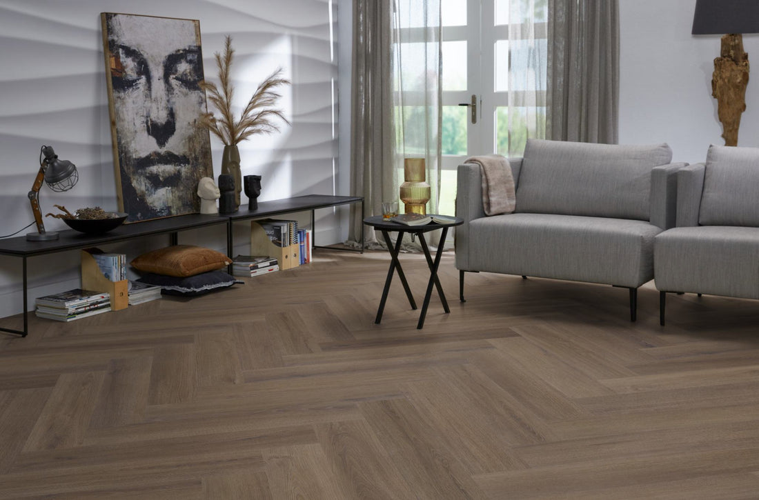 Floorlife YUP XL Greenford Brown Walvisgraat Click PVC - SRC - 6081201519 - Solza.nl