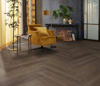 Floorlife YUP XL Greenford Brown Walvisgraat Dryback PVC - 6080101519 - Solza.nl