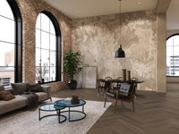 Floorlife YUP XL Greenford Brown Walvisgraat Dryback PVC - 6080101519 - Solza.nl