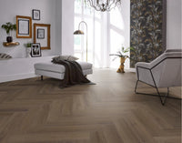 Floorlife YUP XL Greenford Brown Walvisgraat Dryback PVC - 6080101519 - Solza.nl