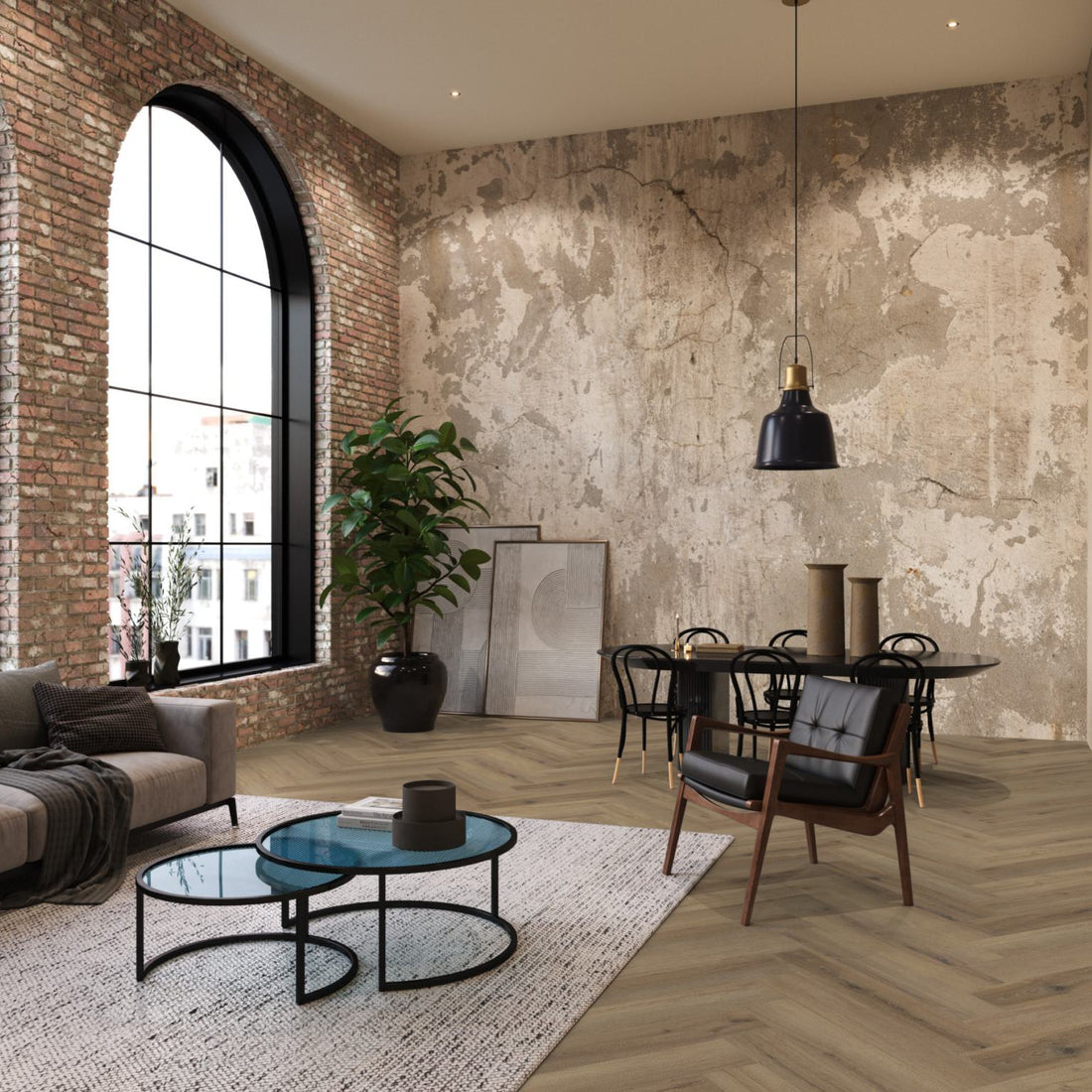 Floorlife YUP XL Greenford Light Brown Walvisgraat Click PVC - SRC - 6081201319 - Solza.nl