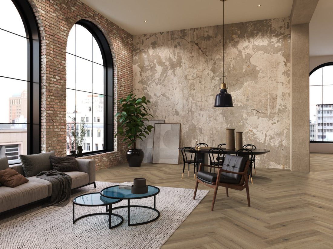 Floorlife YUP XL Greenford Light Brown Walvisgraat Click PVC - SRC - 6081201319 - Solza.nl