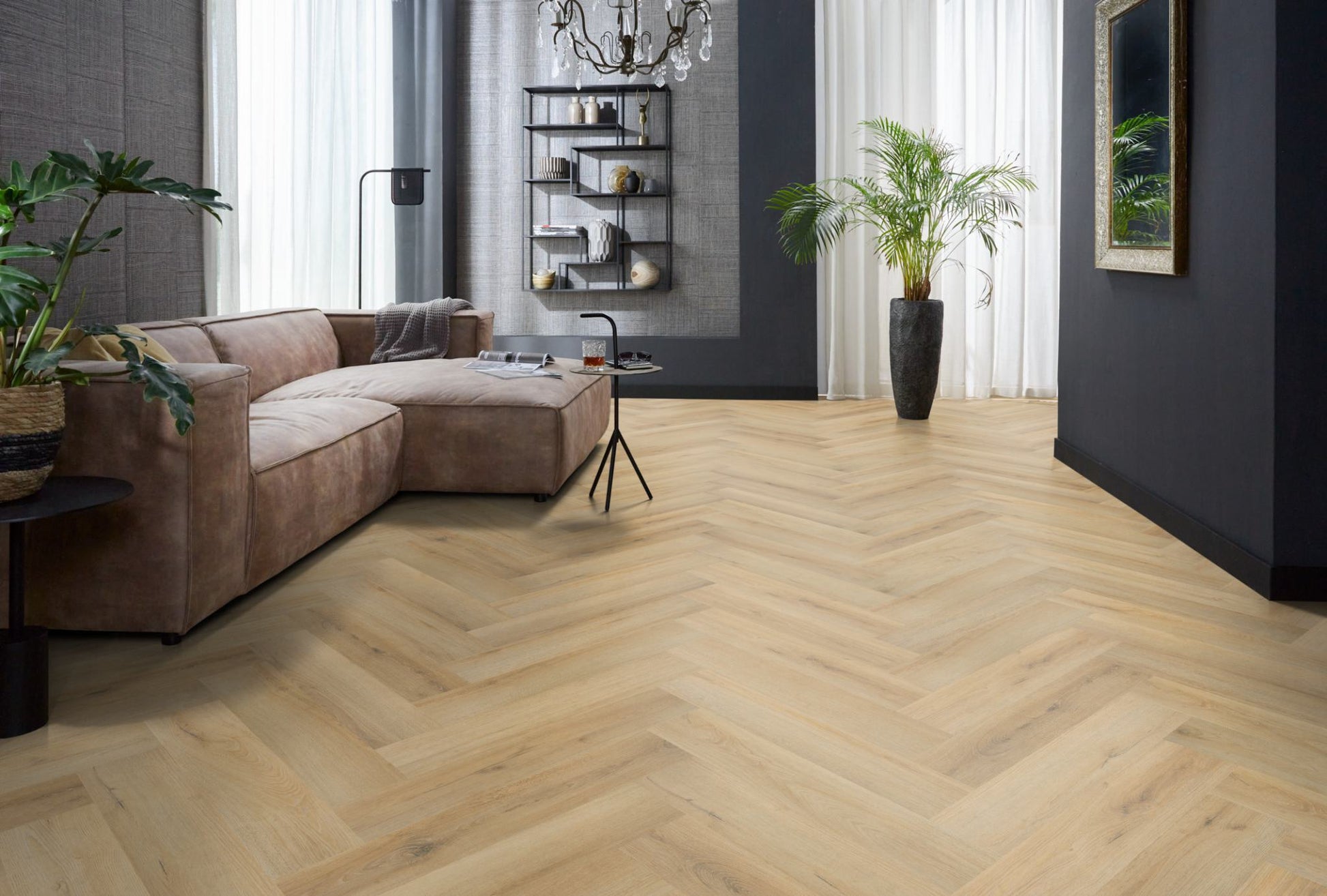 Floorlife YUP XL Greenford Natural Walvisgraat Dryback PVC - 6080101019 - Solza.nl