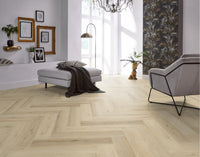Floorlife YUP XL Greenford Warm Beige Walvisgraat Dryback PVC - 6080101119 - Solza.nl