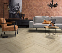 Floorlife YUP XL Greenford Warm Beige Walvisgraat Dryback PVC - 6080101119 - Solza.nl