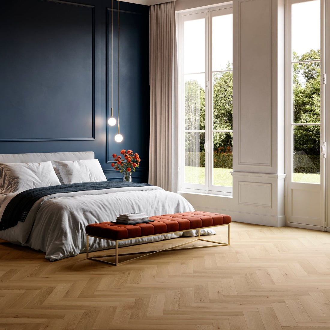 ParquetVinyl Nakuru Kenya - Visgraat Click PVC - 123 x 615 mm - 10 dB - NAK-HB-800-IB - Solza.nl