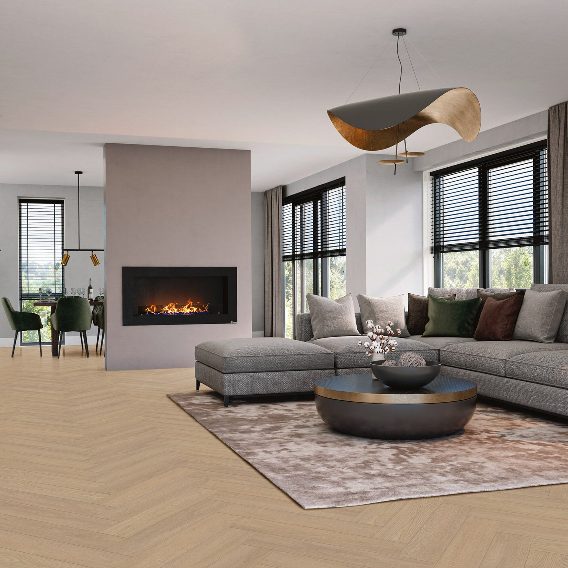 Vivafloors Bordeaux - Eiken 8540 - Visgraat Plak PVC - Solza.nl