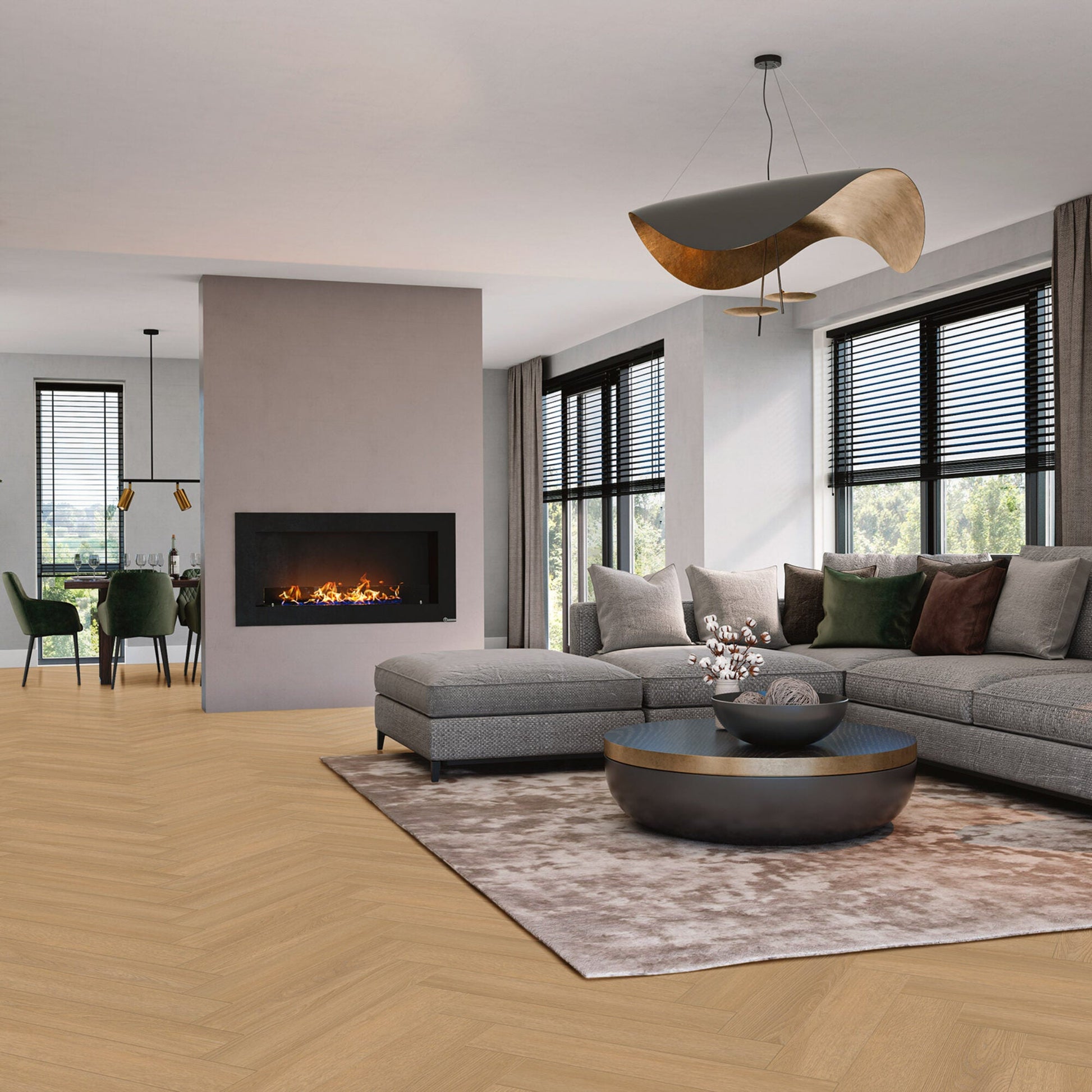 Vivafloors Bordeaux - Eiken 8545 - Visgraat Plak PVC - Solza.nl